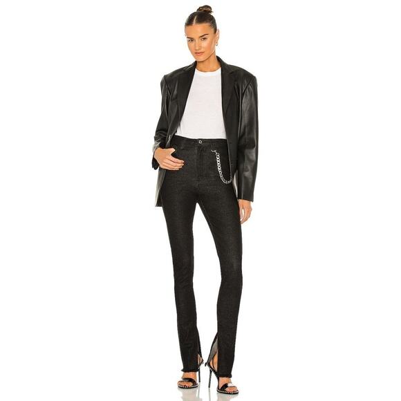 WeWoreWhat High-Waisted Slit Hem Skinny Jeans size 25 Washed Black - Picture 6 of 16